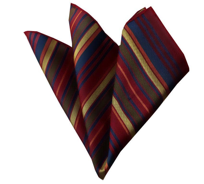 Celino Pocket Square Handkerchiefs for Men Tan Plaid Silk for Suit European Made